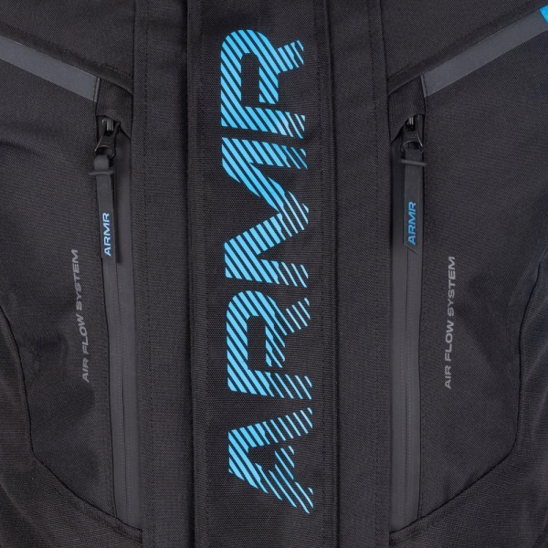 Motorrad-Textiljacke "Kiso 4.0" - ARMR - wasserdicht - schwarz/hellgrau/blau